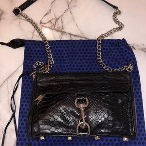 Rebecca Minkoff MAC Mini Crossbody Bag Black Snake
